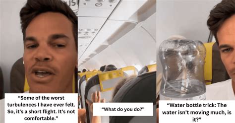 water bottle test turbulence|LPT: If airplane turbulence scares you, order a cup of water.